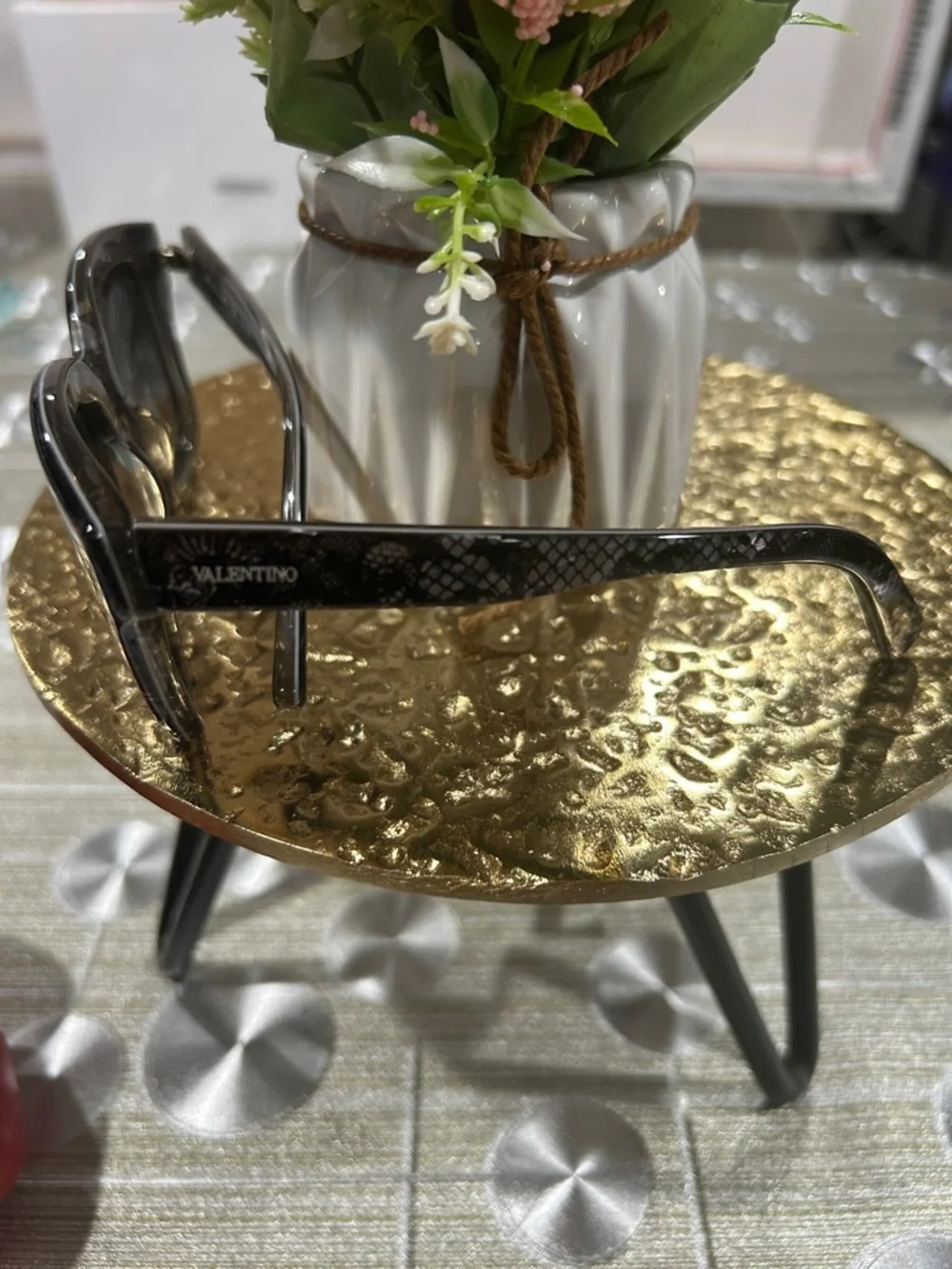 7009. Authentic Valentino Elegant Black Lace Sunglasses. V667S